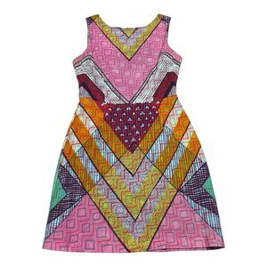 Gorman X Kate Kosek Dress Pencil Abstract Art Print Rare